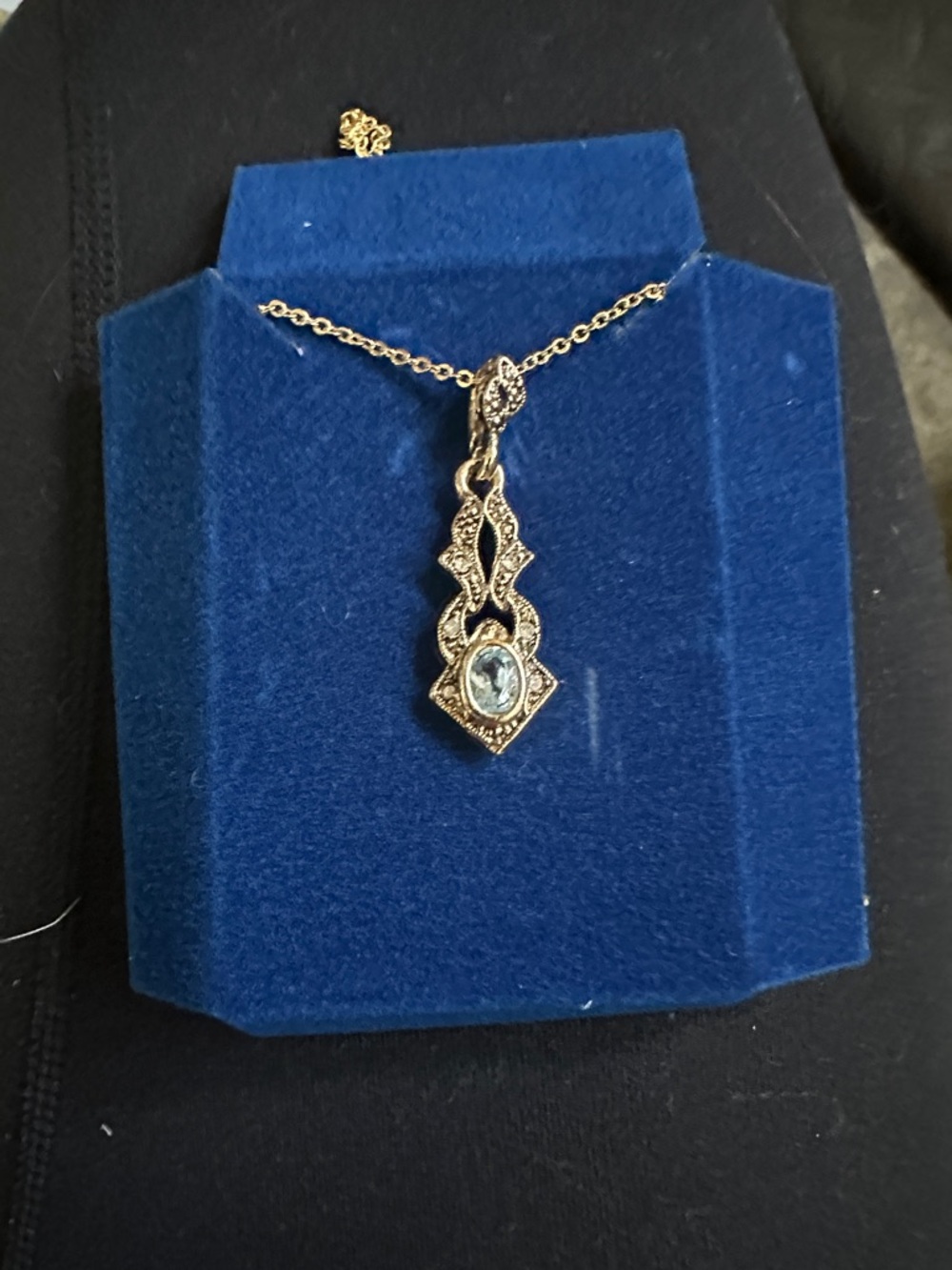 Lady Victoria Pendant with Blue Topaz